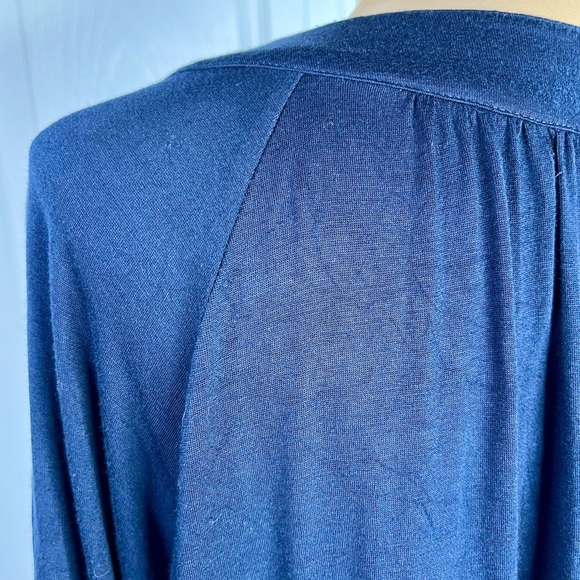 Design History Navy Blue Blouse with Embellished Neckline - Picture 7 of 15